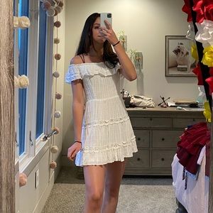 Cute white dress!